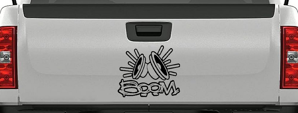 Boom Subwoofer Speakers Car or Truck Window Decal Sticker