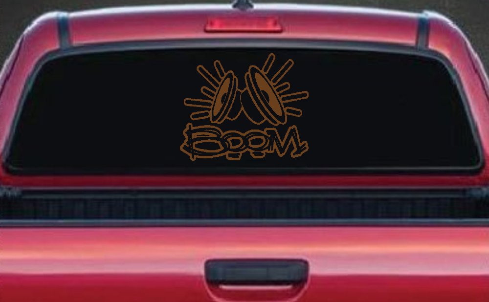 Boom Subwoofer Speakers Car or Truck Window Decal Sticker