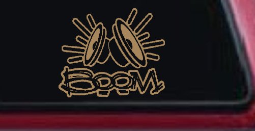 Boom Subwoofer Speakers Car or Truck Window Decal Sticker