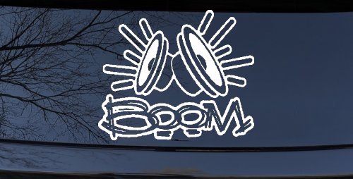 Boom Subwoofer Speakers Car or Truck Window Decal Sticker