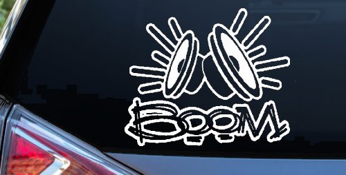 Boom Subwoofer Speakers Car or Truck Window Decal Sticker