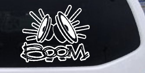 Boom Subwoofer Speakers Car or Truck Window Decal Sticker