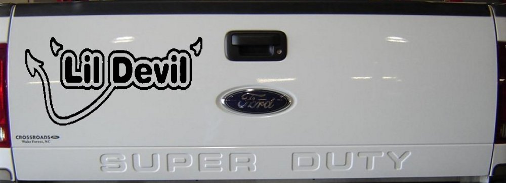Lil Devil Car or Truck Window Decal Sticker (Black)