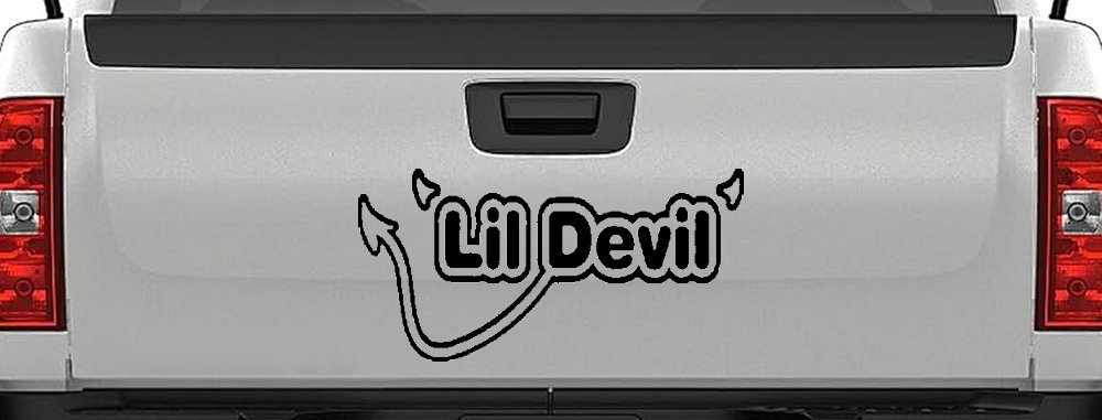 Lil Devil Car or Truck Window Decal Sticker (Black)