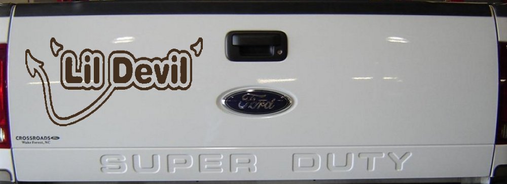 Lil Devil Decal Sticker for Car Truck Window Auto Vinyl Fun Accessory (Brown)