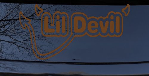 Lil Devil Car or Truck Window Decal Sticker (Copper)