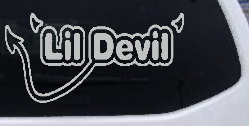 Lil Devil Car or Truck Window Decal Sticker (Light Gray)
