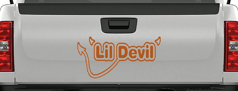 Lil Devil Car or Truck Window Decal Sticker (Nut Brown)