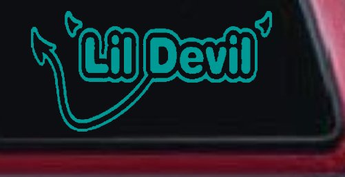 Lil Devil Car or Truck Window Decal Sticker (Turquoise)