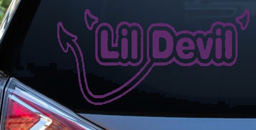Lil Devil Car or Truck Window Decal Sticker (Violet)