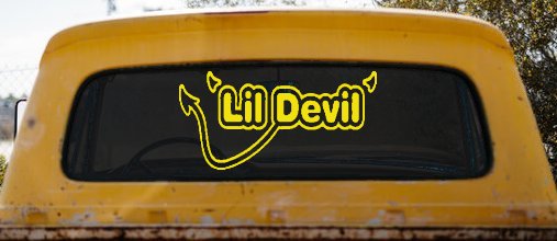 Lil Devil Car or Truck Window Decal Sticker