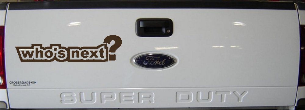 Whos Next Car Truck Window Vinyl Decal Sticker - Auto Graphic (Brown)