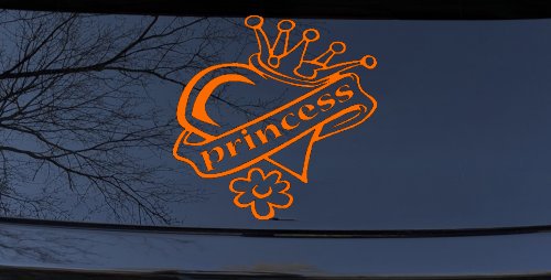Princess With Heart and Crown Car or Truck Window Decal Sticker
