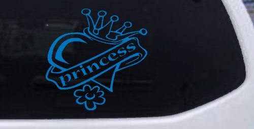 Princess With Heart and Crown Car or Truck Window Decal Sticker