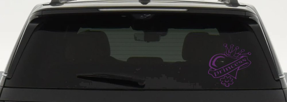 Princess With Heart and Crown Car or Truck Window Decal Sticker