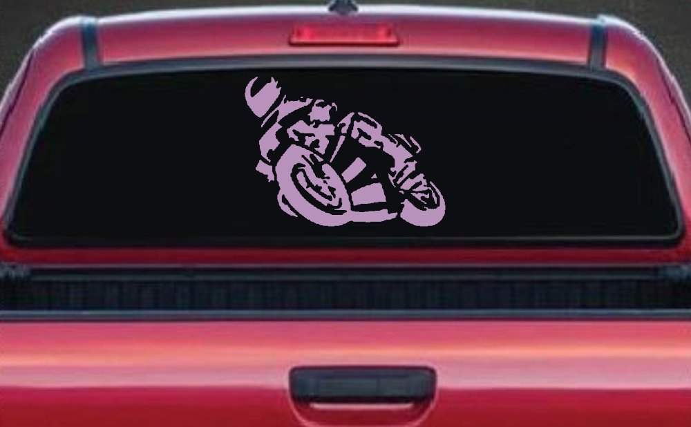 Street Bike Motorcycle Racing Car or Truck Window Decal Sticker (Lilac)