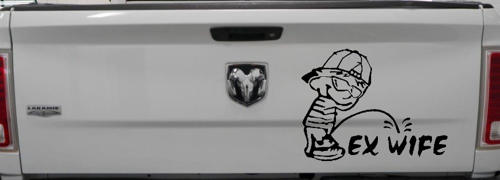 Pee on Ex Wife Car or Truck Window Decal Sticker