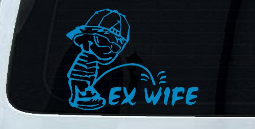 Pee on Ex Wife Car or Truck Window Decal Sticker