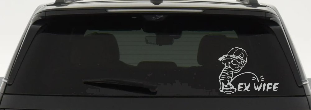 Pee on Ex Wife Car or Truck Window Decal Sticker