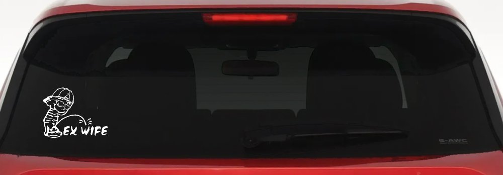 Pee on Ex Wife Car or Truck Window Decal Sticker