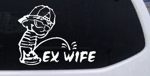 Pee on Ex Wife Car or Truck Window Decal Sticker
