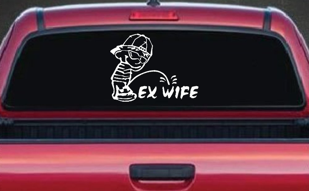 Pee on Ex Wife Car or Truck Window Decal Sticker