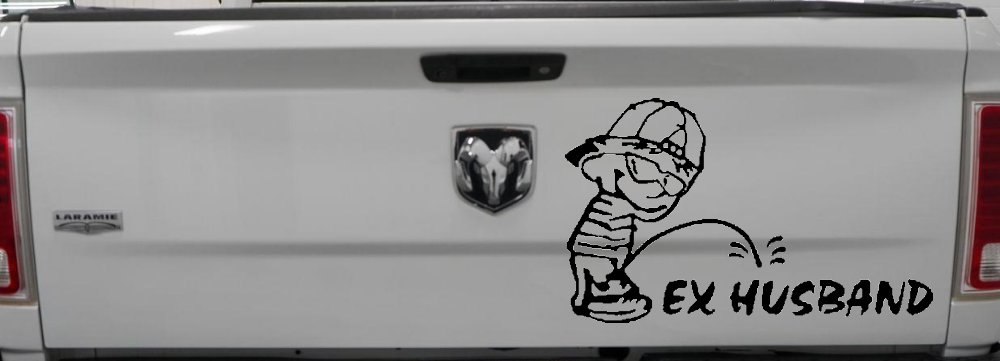 Pee on Ex Husband Car or Truck Window Decal Sticker