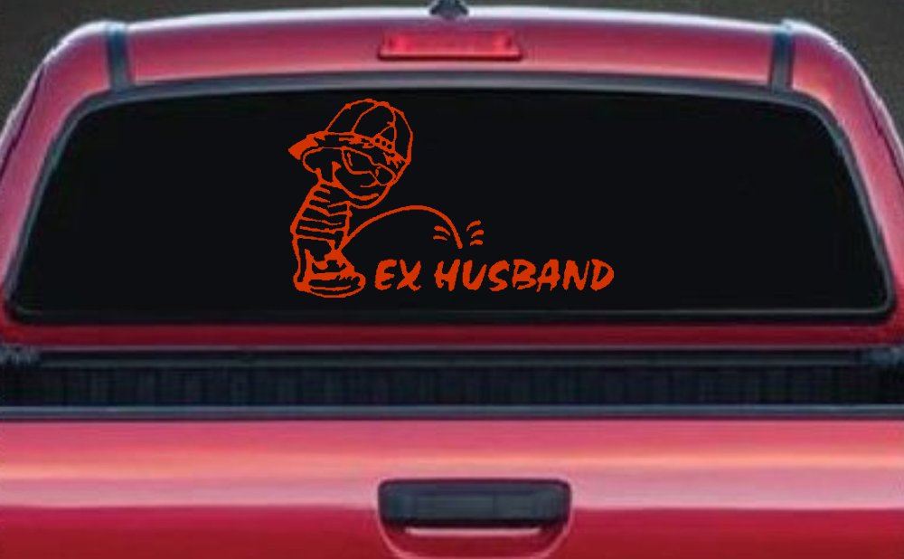 Pee on Ex Husband Car or Truck Window Decal Sticker