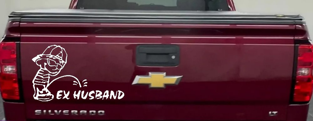 Pee on Ex Husband Car or Truck Window Decal Sticker