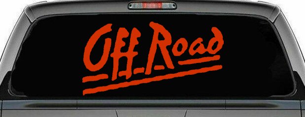 Off Road Truck Car Window Decal Vinyl Sticker Adventure Ready (Orange Red)