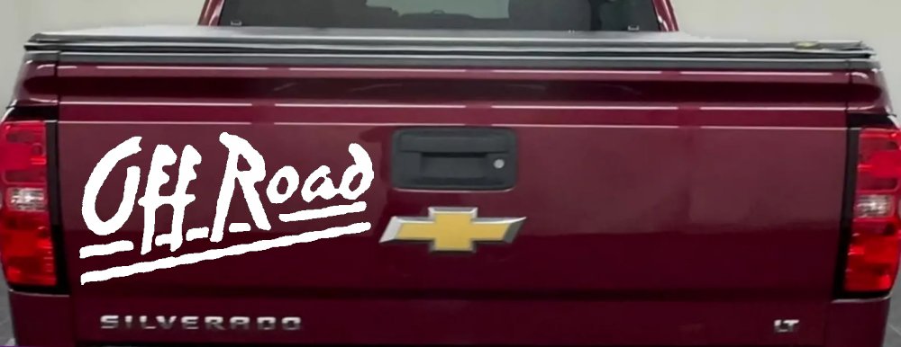 Off Road Car or Truck Window Decal Sticker (White)