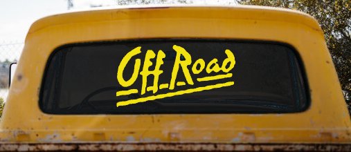 Off Road Car or Truck Window Decal Sticker (Yellow)