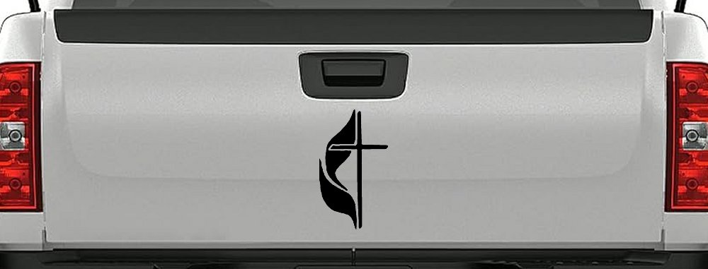 Methodist Cross Christian Car or Truck Window Decal Sticker