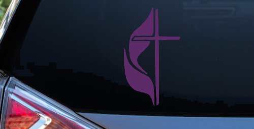 Methodist Cross Christian Car or Truck Window Decal Sticker