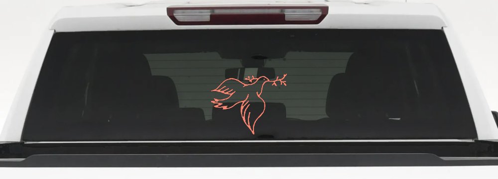 Open Dove Christian Car or Truck Window Decal Sticker