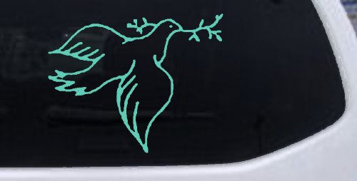 Open Dove Christian Car or Truck Window Decal Sticker (Mint)