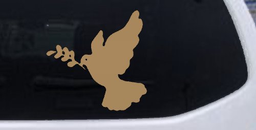Christian Dove Vinyl Decal Car Truck Window Sticker (Light Brown)