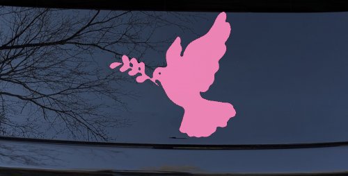 Christian Dove Vinyl Decal Car Truck Window Sticker (Pink)