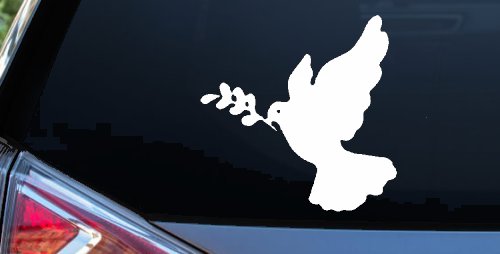 Dove Christian Car or Truck Window Decal Sticker (White)