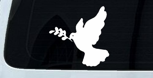 Dove Christian Car or Truck Window Decal Sticker (White)