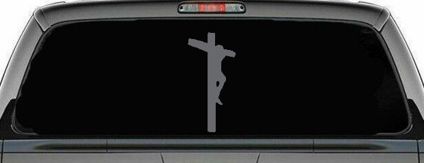 Jesus on Cross Christian Car or Truck Window Decal Sticker