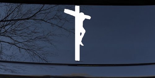 Jesus on Cross Christian Car or Truck Window Decal Sticker