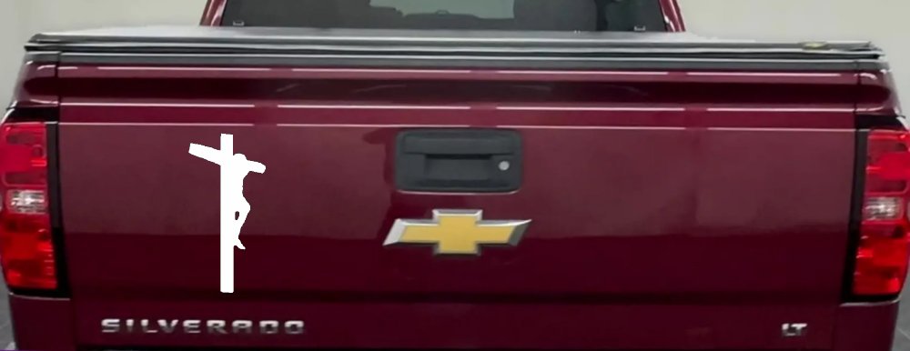 Jesus on Cross Christian Car or Truck Window Decal Sticker