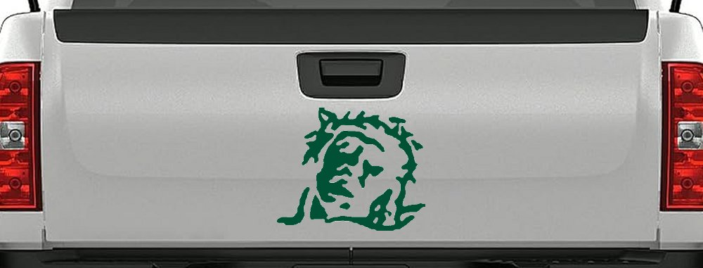 Jesus with Thorn Crown Christian Car or Truck Window Decal Sticker