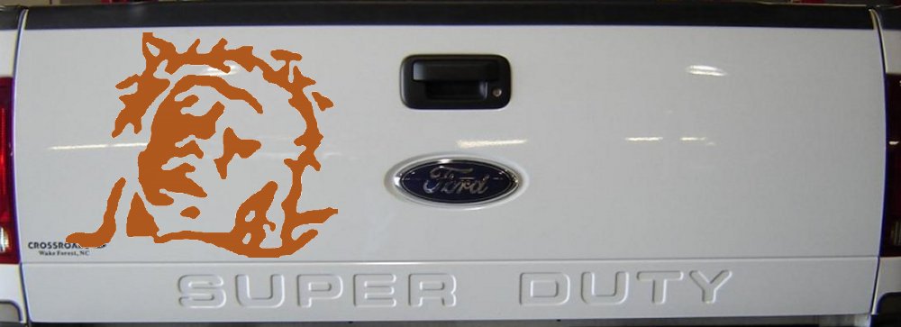 Jesus Thorn Crown Christian Car Truck Window Decal Sticker (Nut Brown)