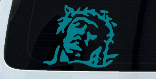 Jesus with Thorn Crown Christian Car or Truck Window Decal Sticker