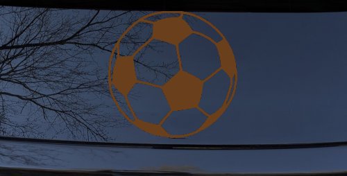 Soccer Ball  Sports Car or Truck Window Decal Sticker (Copper)