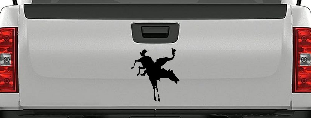 Bucking Bronco Horse Western Decal Sticker for Car Truck Window (Black)