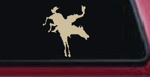Bucking Bronco Horse Western Farm Ranch Rodeo Car or Truck Window Decal Sticker (Desert Sand)