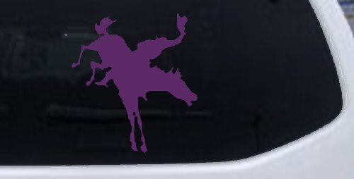 Bucking Bronco Horse Western Farm Ranch Rodeo Car or Truck Window Decal Sticker (Violet)